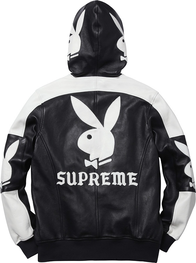 Supreme/Playboy® Hooded Leather Jacket